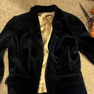 J. Crew Navy Velvet Blazer